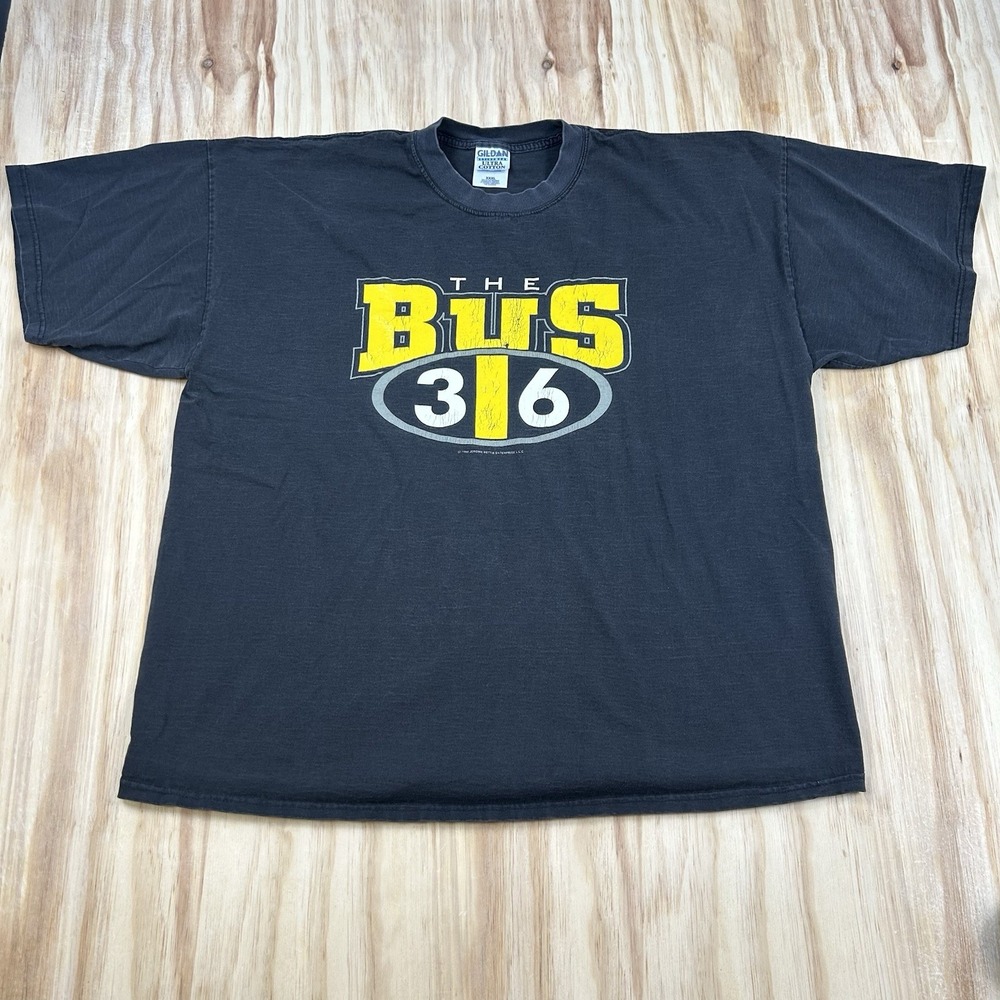 Vintage 1998 Jerome Bettis The Bus Pittsburgh Steelers T-Shirt 3XL Faded Black